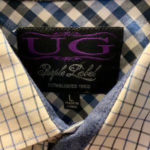 UG Purple Label short sleeve button down